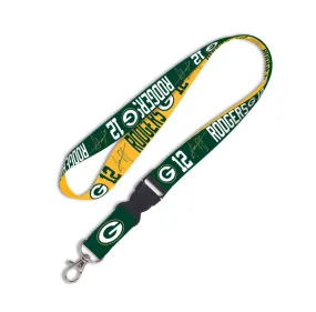 Green Bay Packers Aaron Rodgers 2-Tone Detachable Lanyard