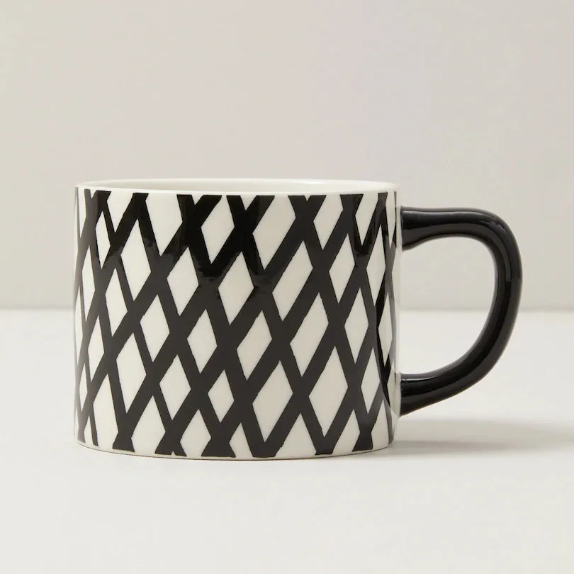 GRID MUG, BLACK