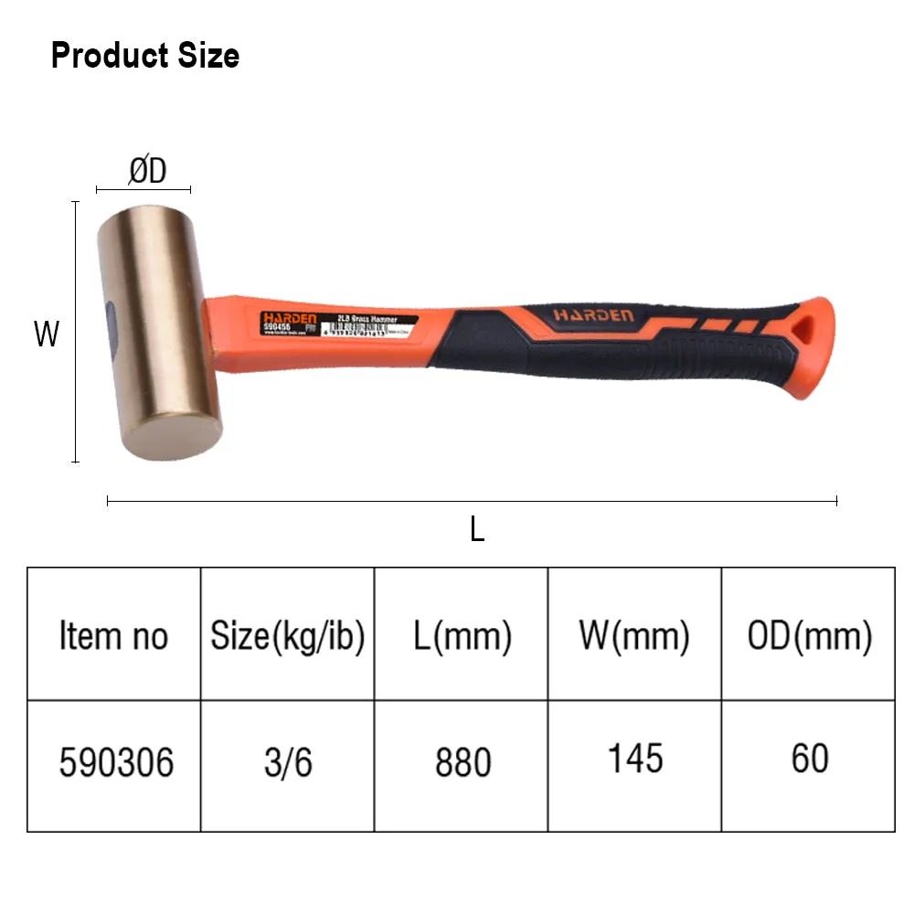 Harden Brass Hammer 2lb