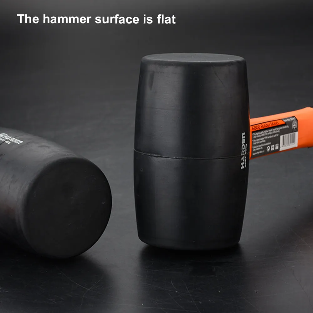 Harden Rubber Mallet with  Firbregalss Handle 225g