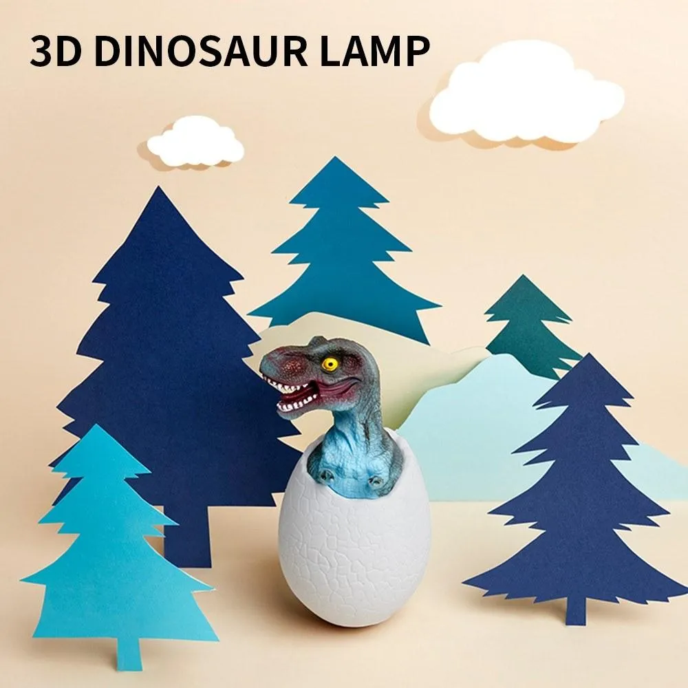 HBKS Bedside Night Lights Portable Car Furnishing Articles 3D Dinosaur Lamp LED Light Kids