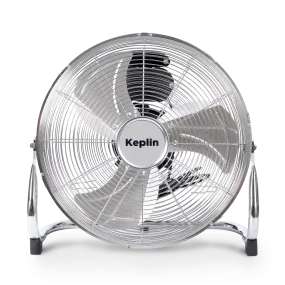 Heavy Duty Chrome Floor Fan with 3 Speeds - Adjustable Fan Head and Powerful Circulation