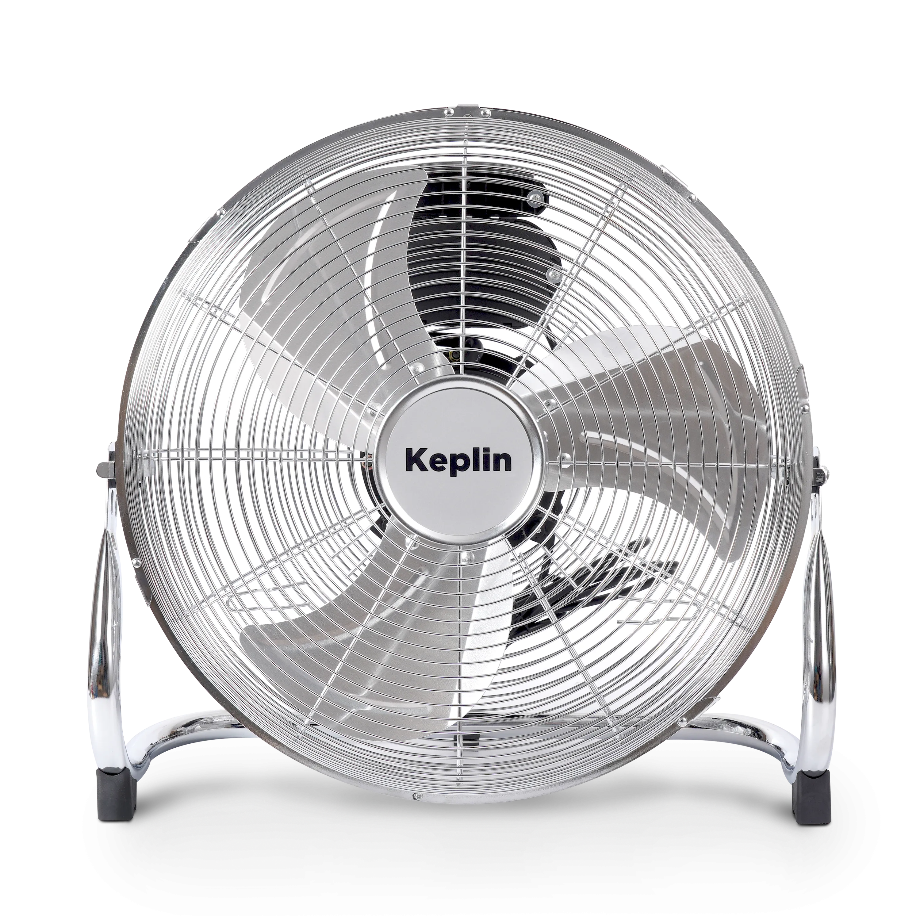 Heavy Duty Chrome Floor Fan with 3 Speeds - Adjustable Fan Head and Powerful Circulation