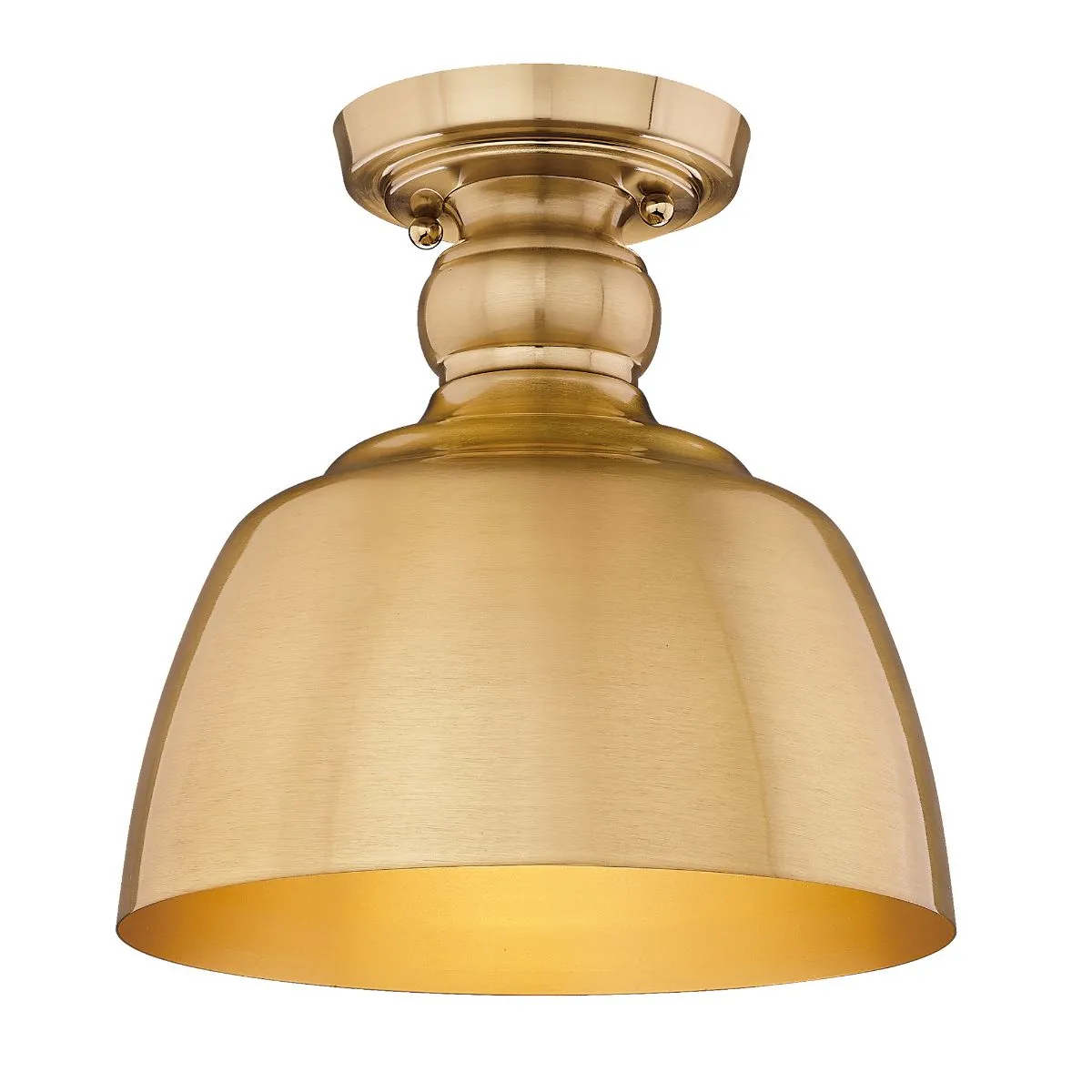 Holmes 9 in. Semi flush Mount Light Gold Finish