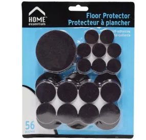 Home Essentials Black Floor Protectors 56pc