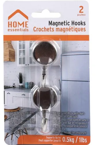 Home Essentials Magnetic Hooks 2pc