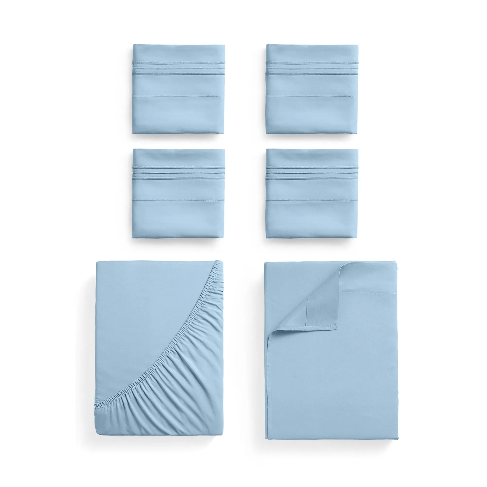 Iconic 6-Piece Microfiber Sheet Set (Light Colors)