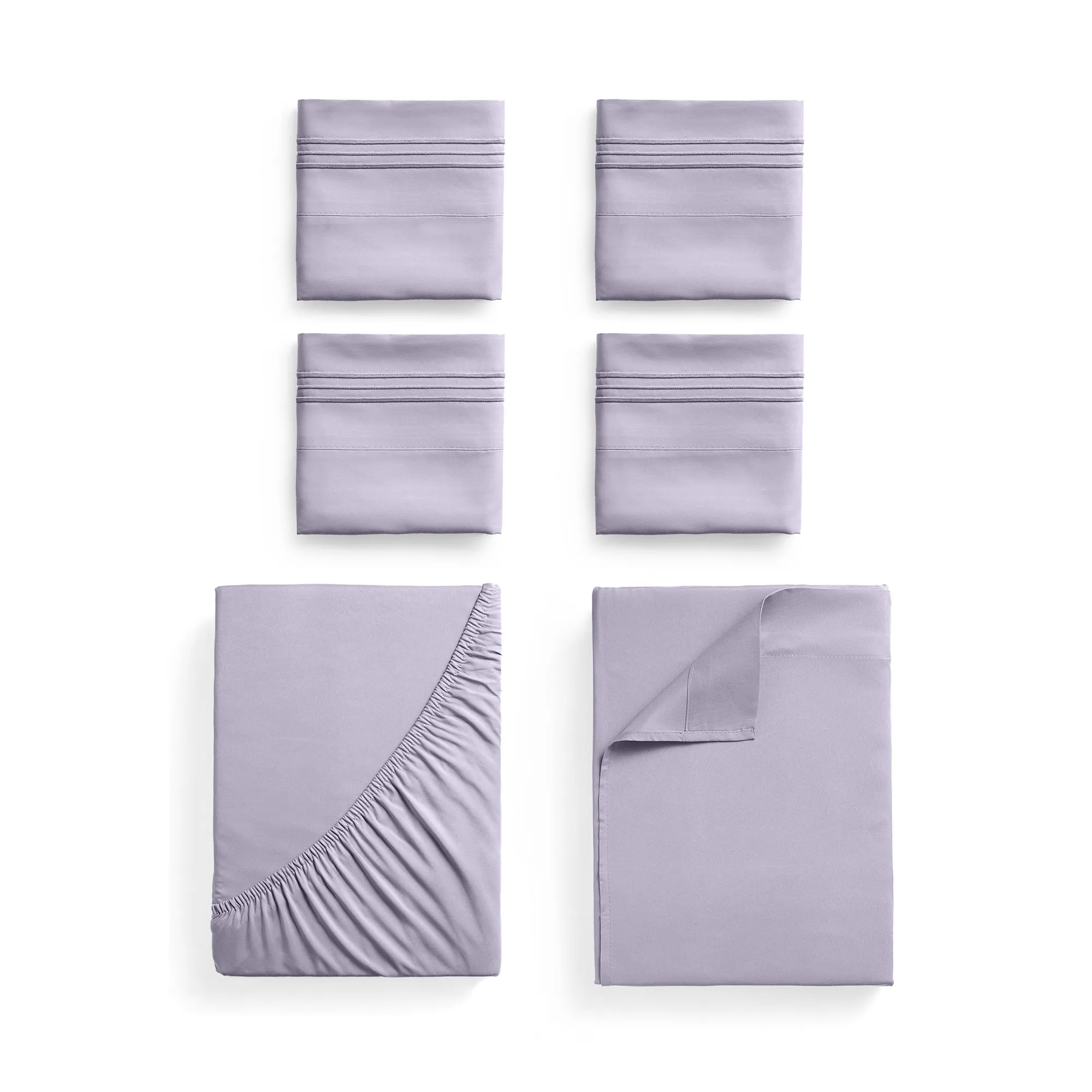 Iconic 6-Piece Microfiber Sheet Set (Light Colors)