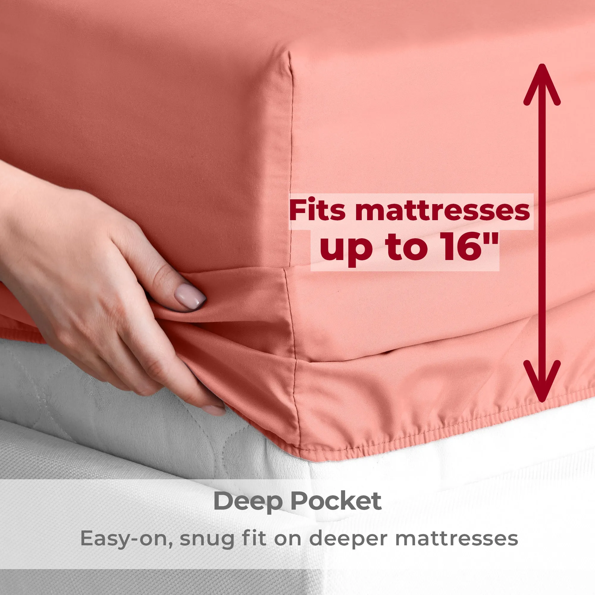 Iconic 6-Piece Microfiber Sheet Set (Light Colors)