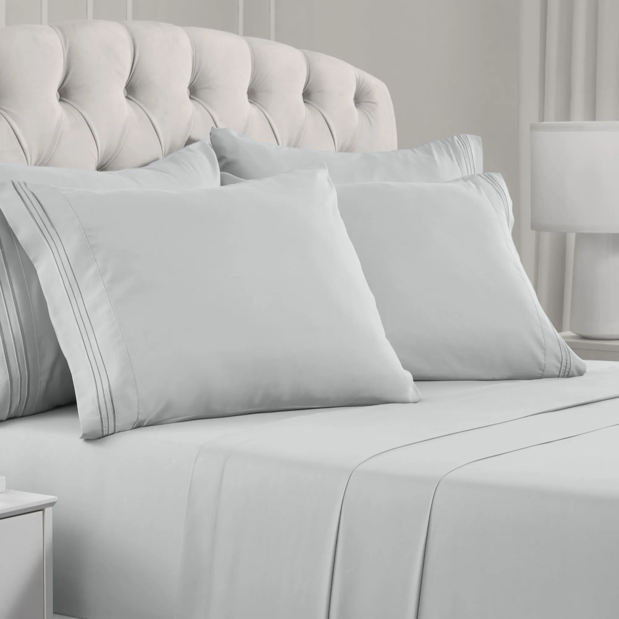 Iconic 6-Piece Microfiber Sheet Set (Light Colors)