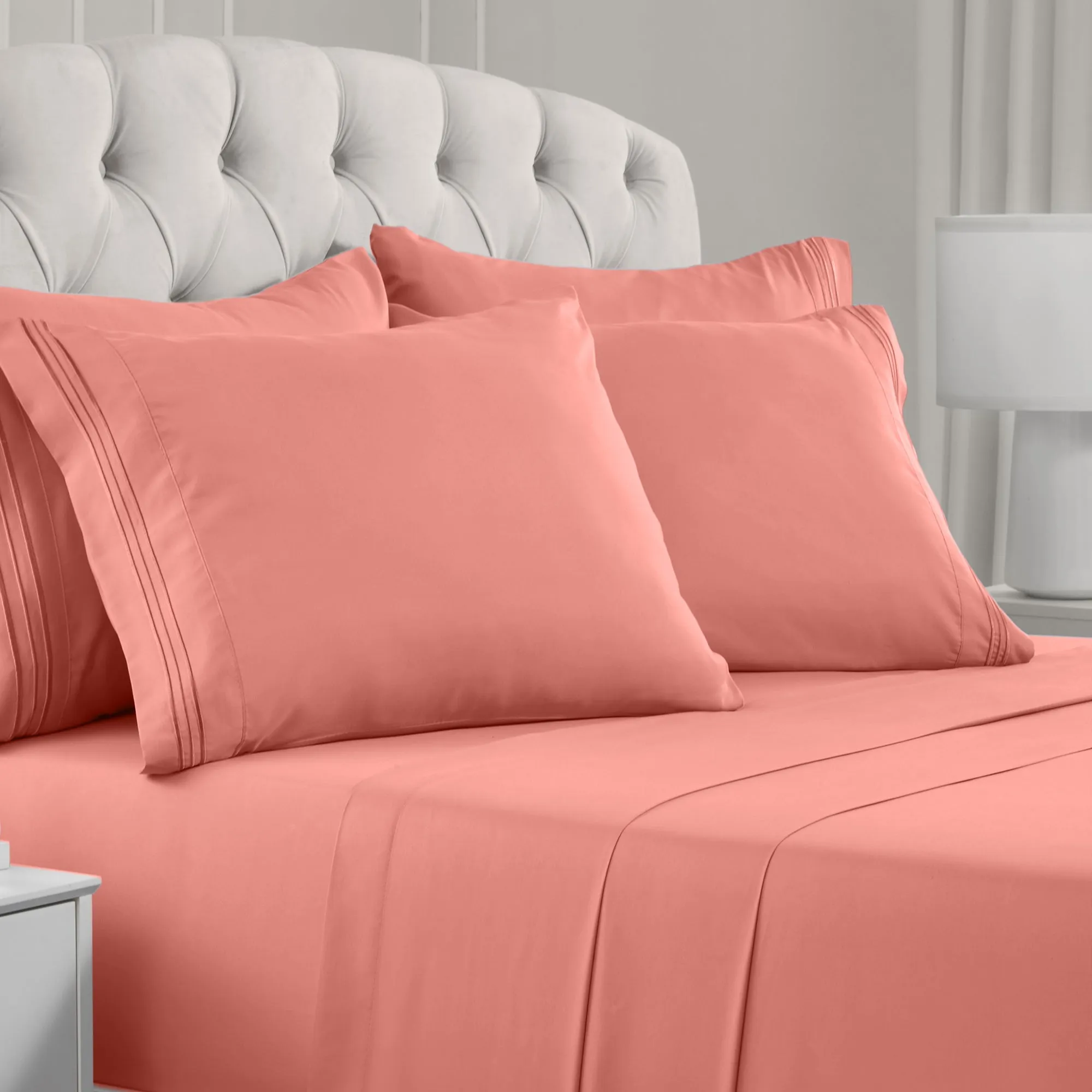 Iconic 6-Piece Microfiber Sheet Set (Light Colors)