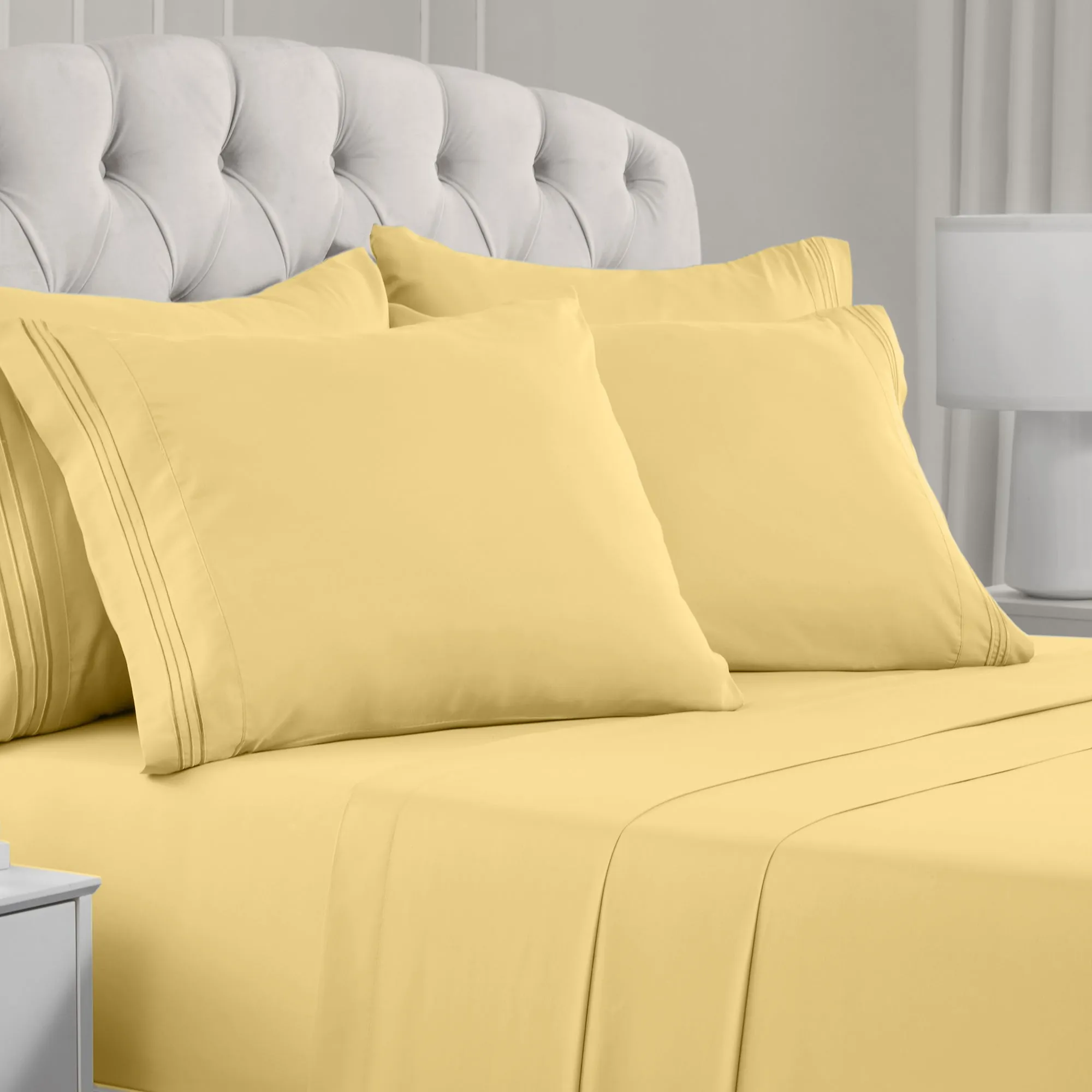 Iconic 6-Piece Microfiber Sheet Set (Light Colors)