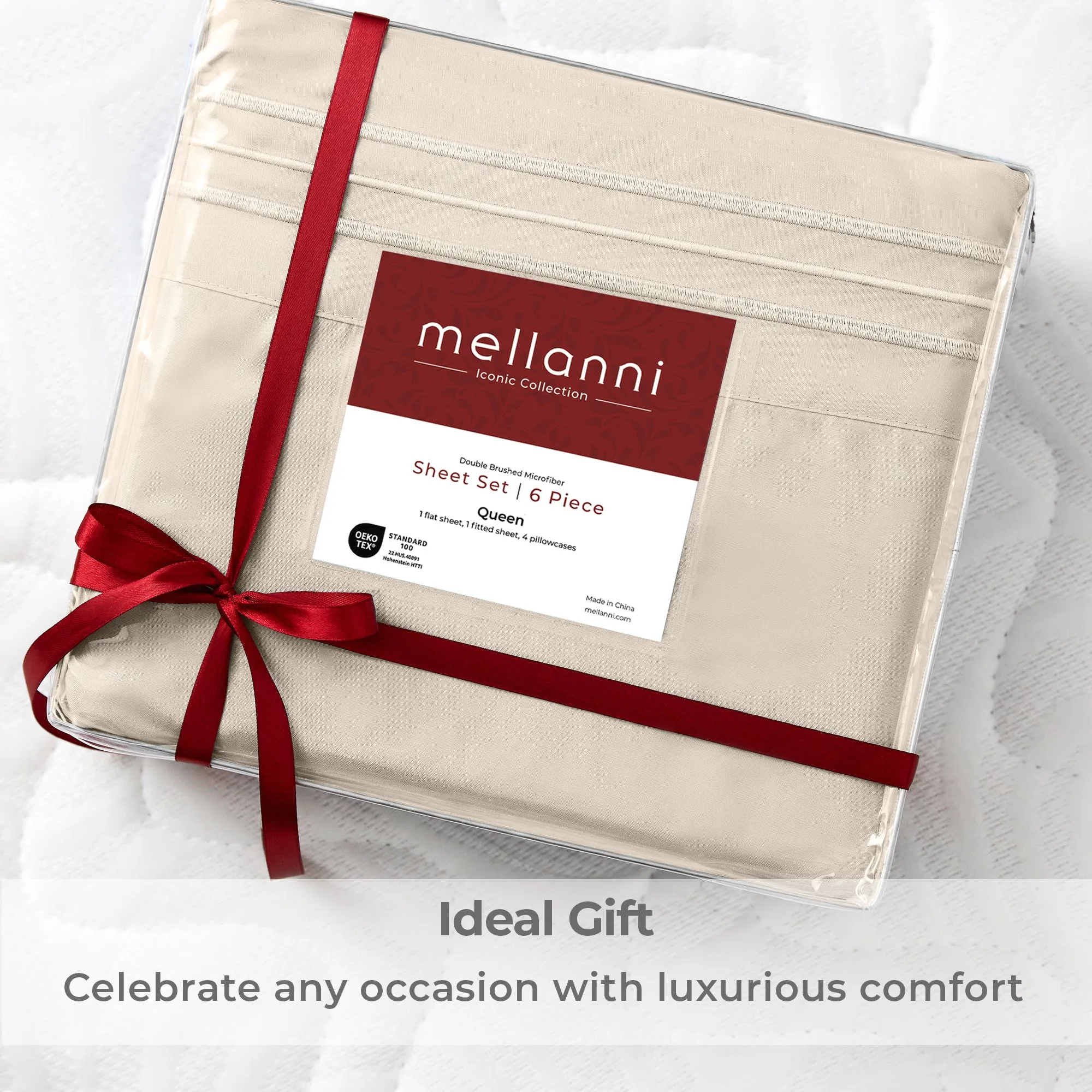 Iconic 6-Piece Microfiber Sheet Set (Light Colors)