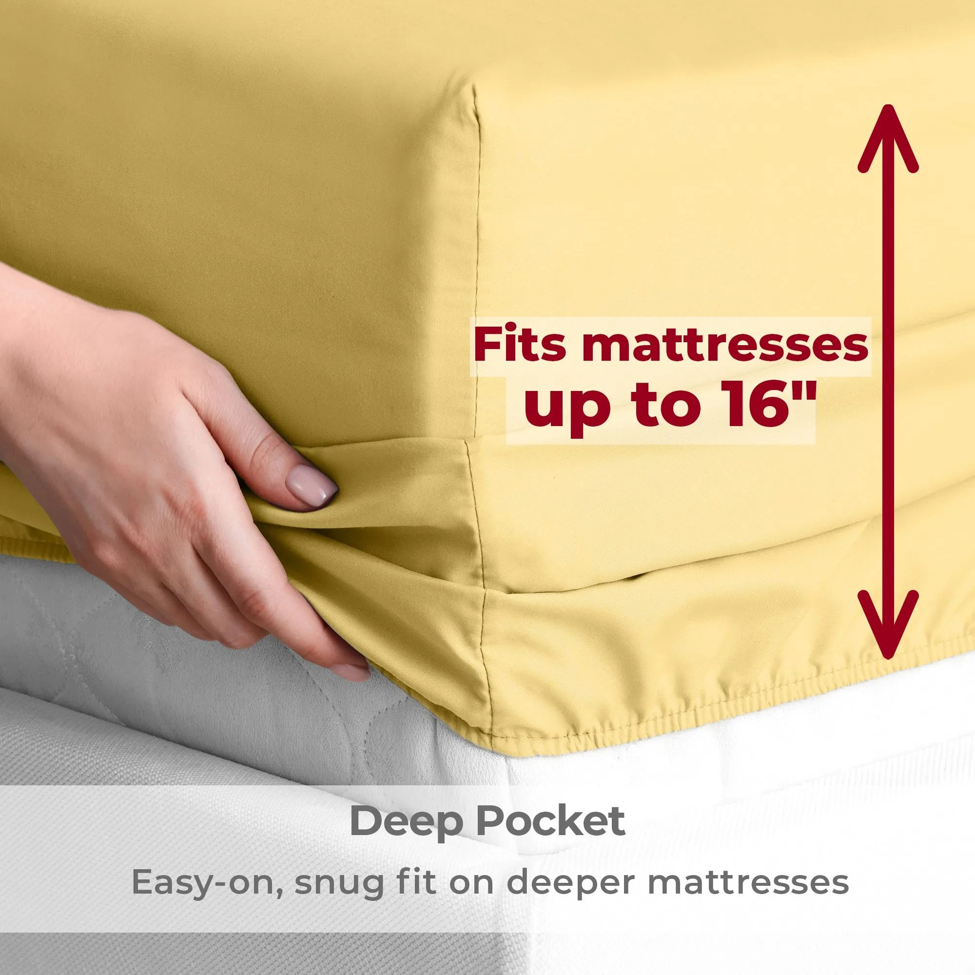 Iconic 6-Piece Microfiber Sheet Set (Light Colors)