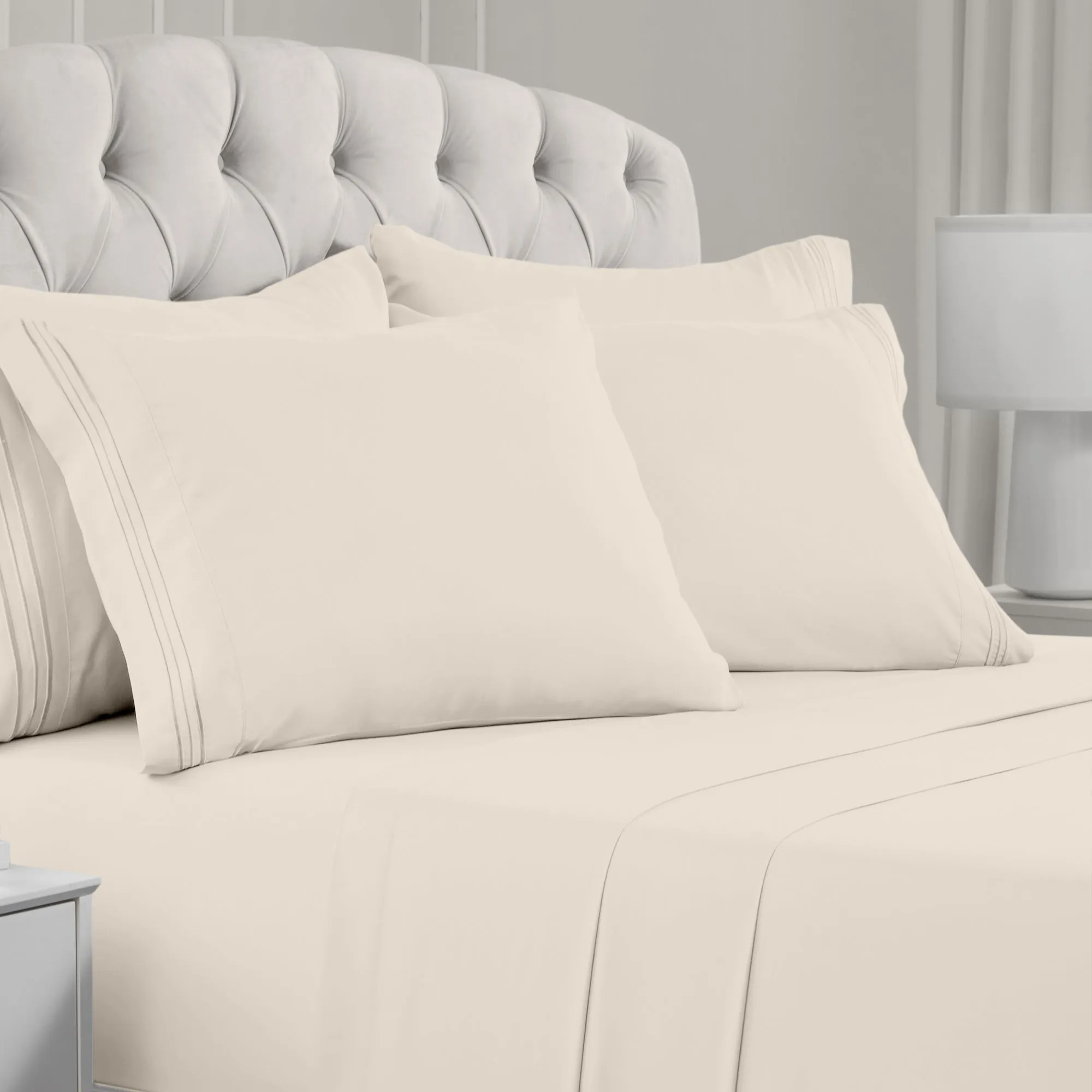 Iconic 6-Piece Microfiber Sheet Set (Light Colors)