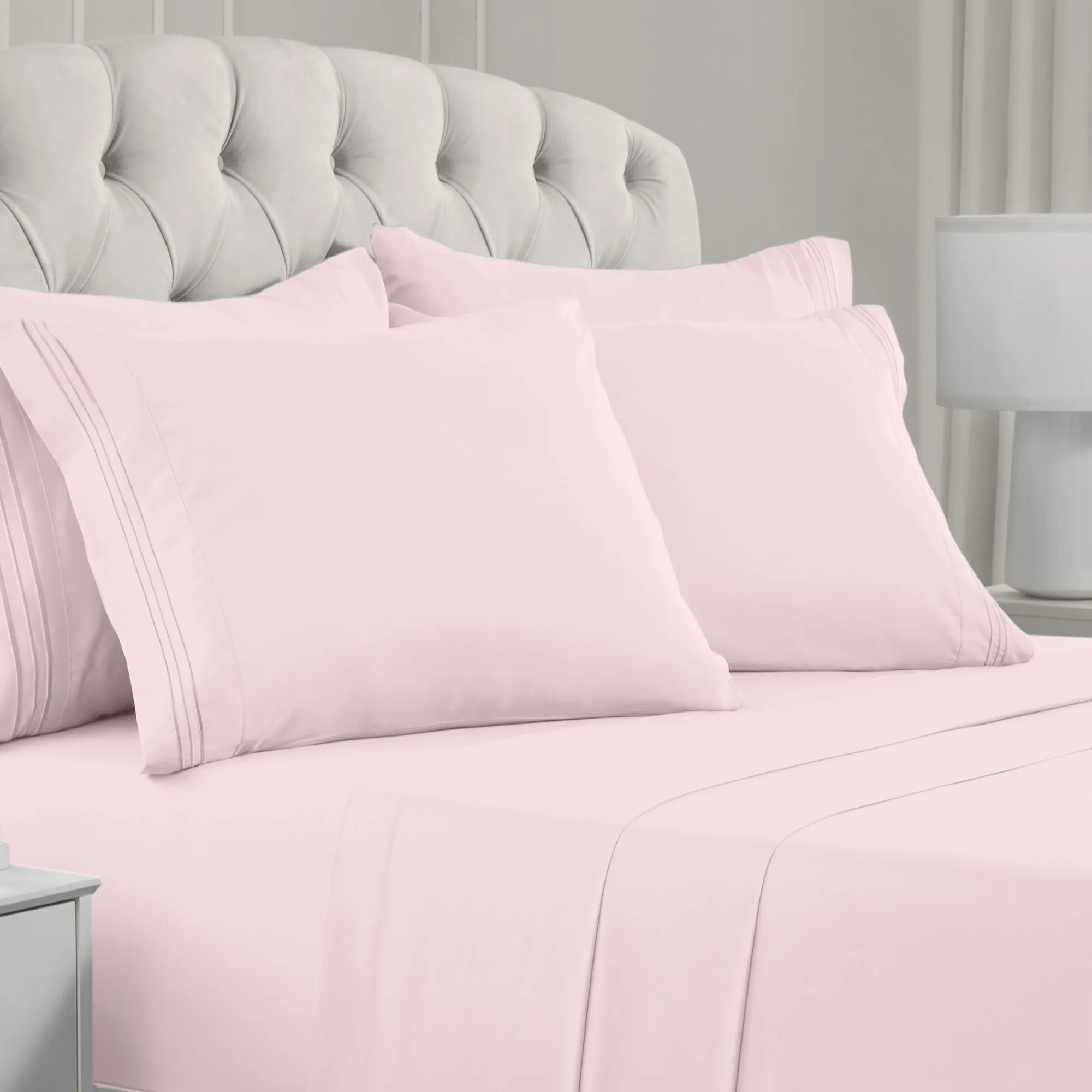 Iconic 6-Piece Microfiber Sheet Set (Light Colors)