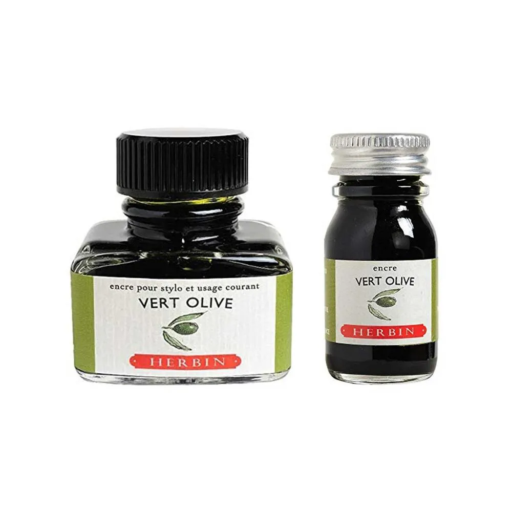 J Herbin Ink Bottle (10ml / 30ml) - Vert Olive