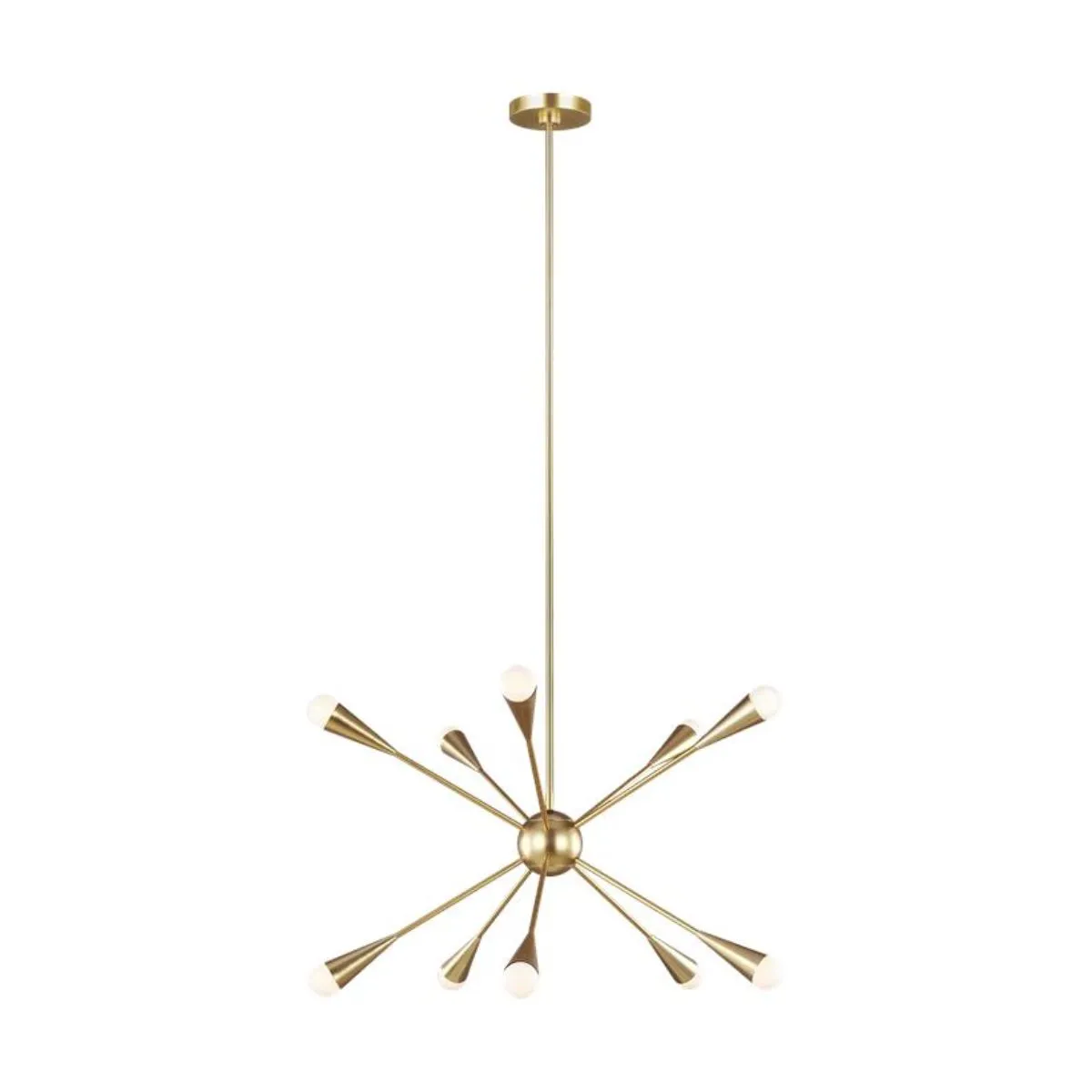 Jax 27 in. 10 Lights Chandelier Brushed Brass Finish