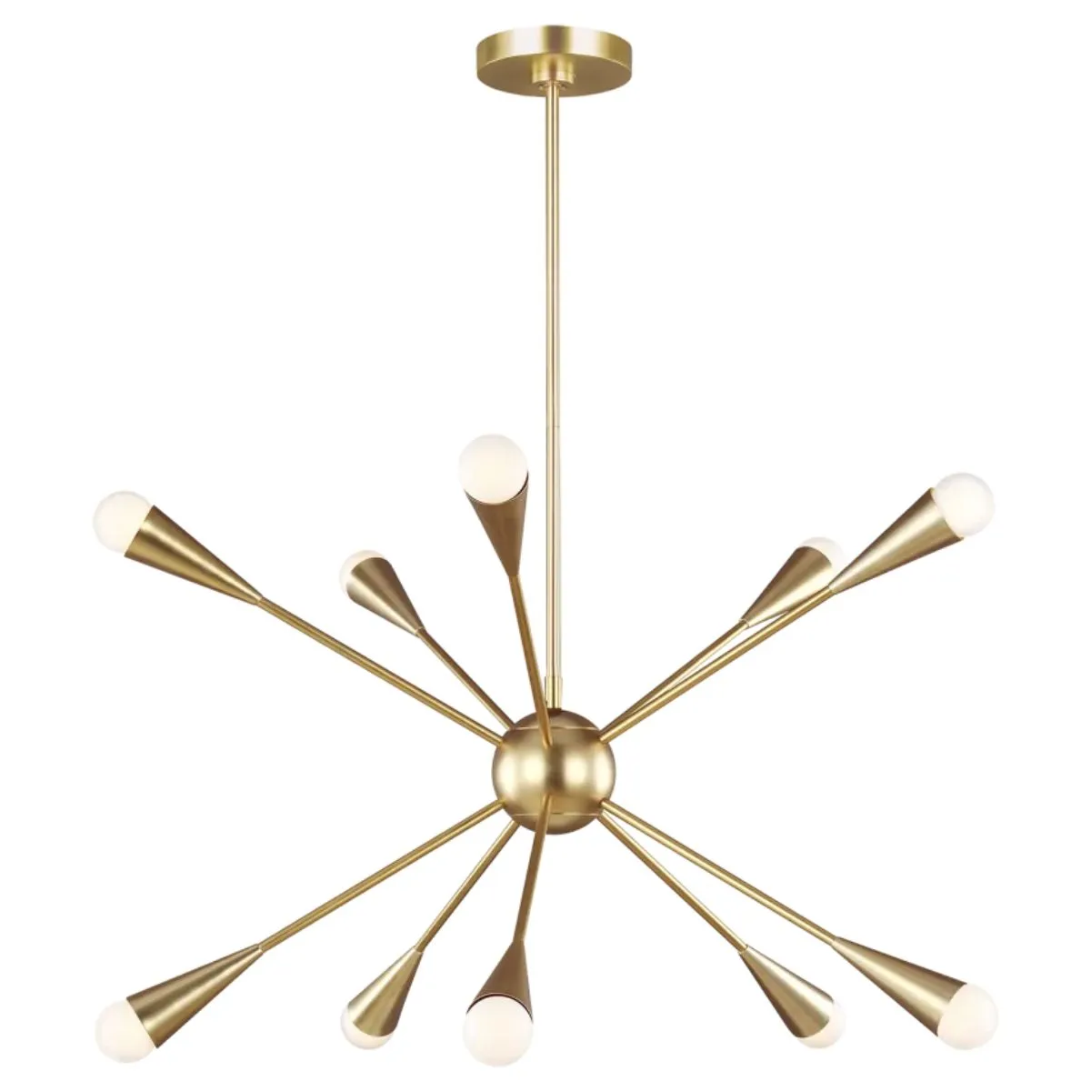 Jax 27 in. 10 Lights Chandelier Brushed Brass Finish