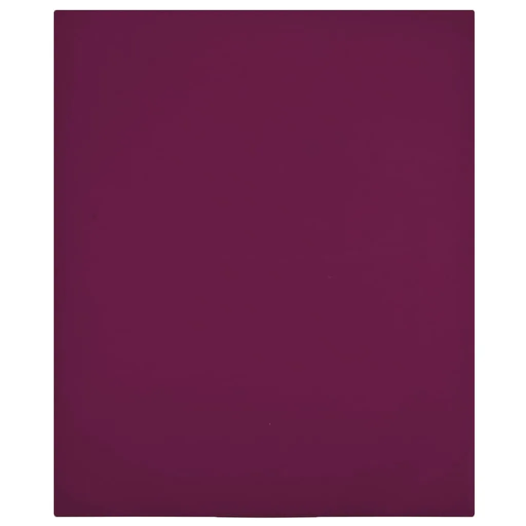 Jersey Fitted Sheets 2 pcs Bordeaux 100x200 cm Cotton