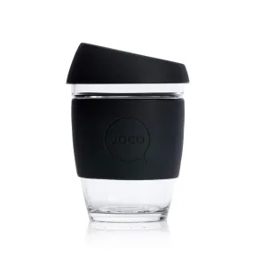 JOCO 12oz Reusable Glass Cup (Black)