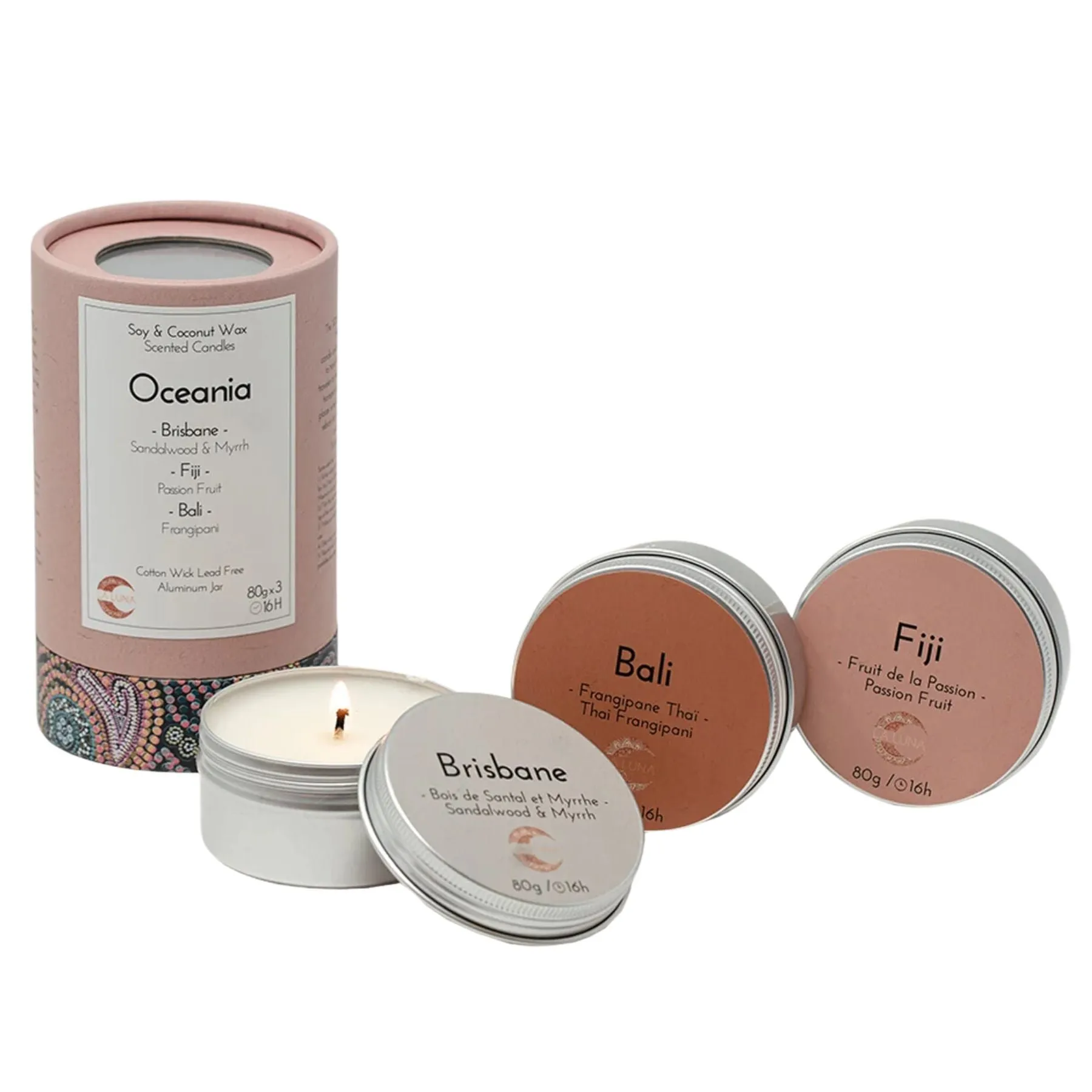 La Luna Oceania Discovery Candle Kit 3x80g