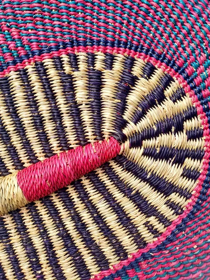 Large African Hand Woven Fan