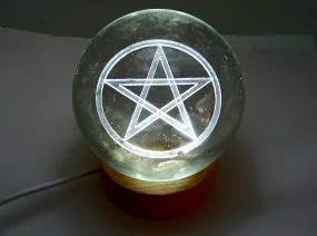 Large Pentagram 3D Print Glass Globe