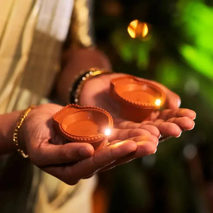 LED Light Water Sensor Diyas with, Ambient Lights