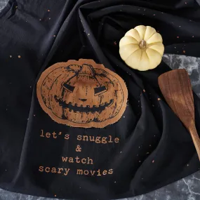 'Let's Snuggle & Watch Scary Movies' Kitchen Towel