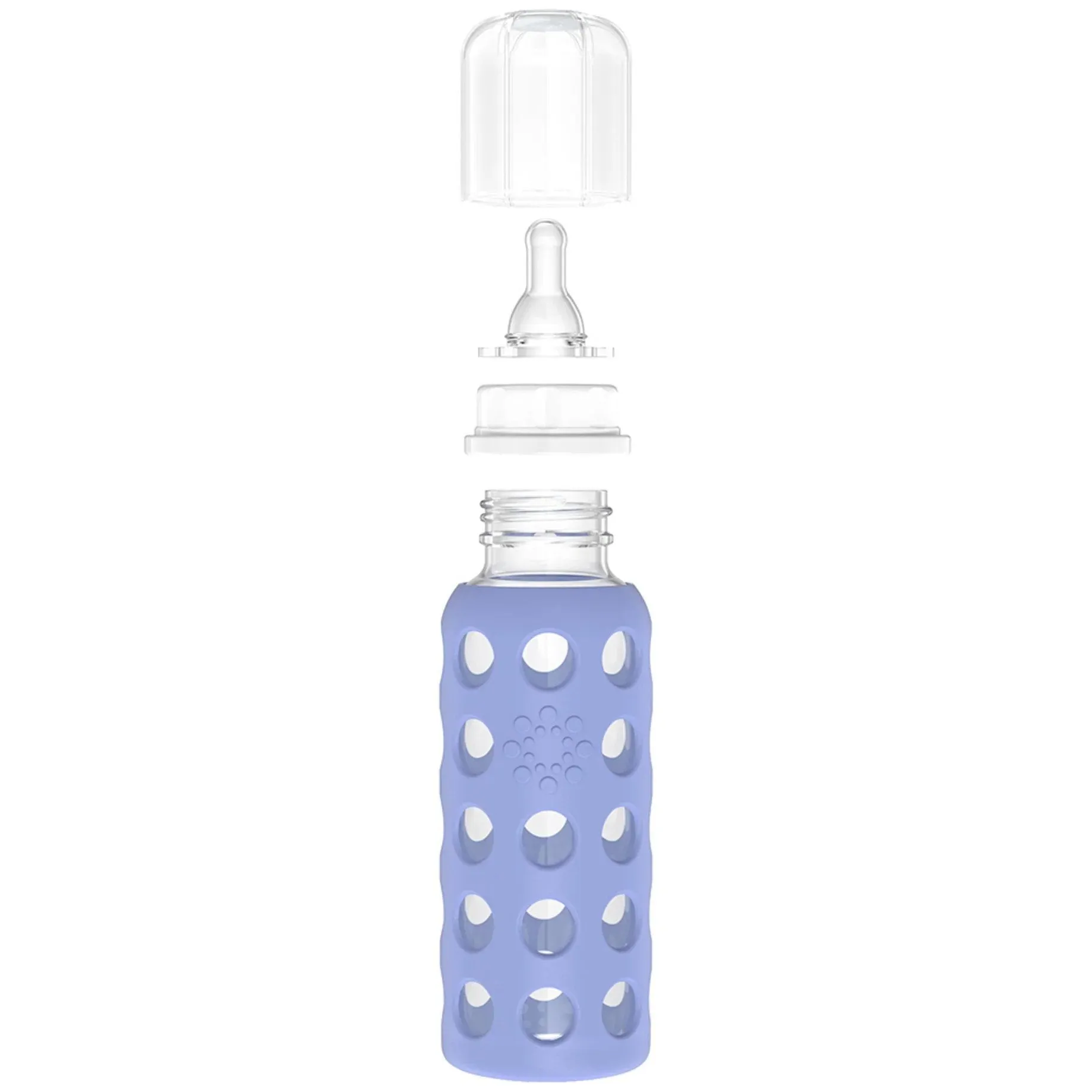 Lifefactory Glass Baby Bottle Blueberry 9 oz Bottle