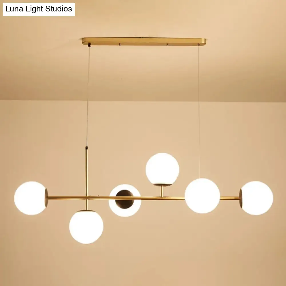 Linear Island Pendant Light with Modern Minimalist Design and Glass Shade for Dining Table - Stylish and Functional