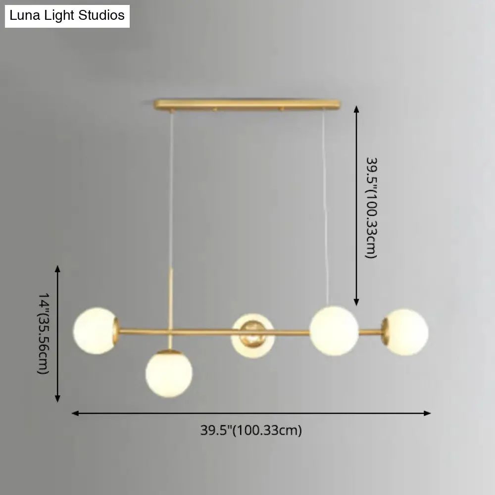 Linear Island Pendant Light with Modern Minimalist Design and Glass Shade for Dining Table - Stylish and Functional