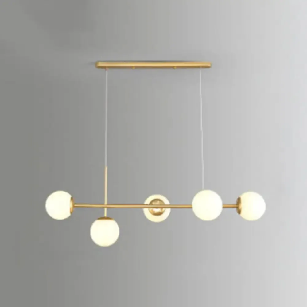 Linear Island Pendant Light with Modern Minimalist Design and Glass Shade for Dining Table - Stylish and Functional