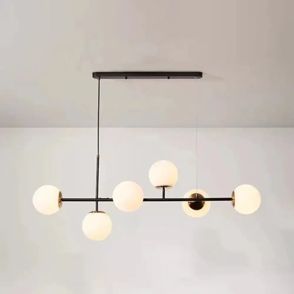 Linear Island Pendant Light with Modern Minimalist Design and Glass Shade for Dining Table - Stylish and Functional