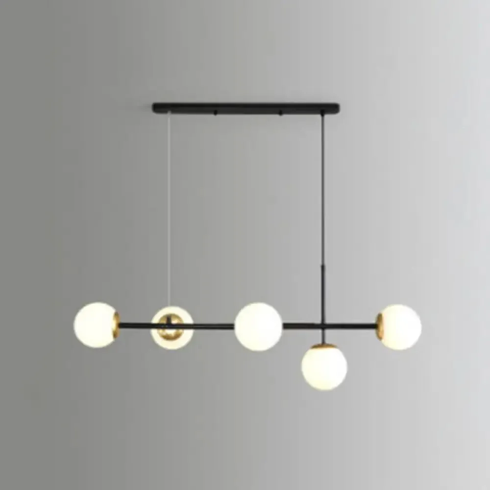 Linear Island Pendant Light with Modern Minimalist Design and Glass Shade for Dining Table - Stylish and Functional