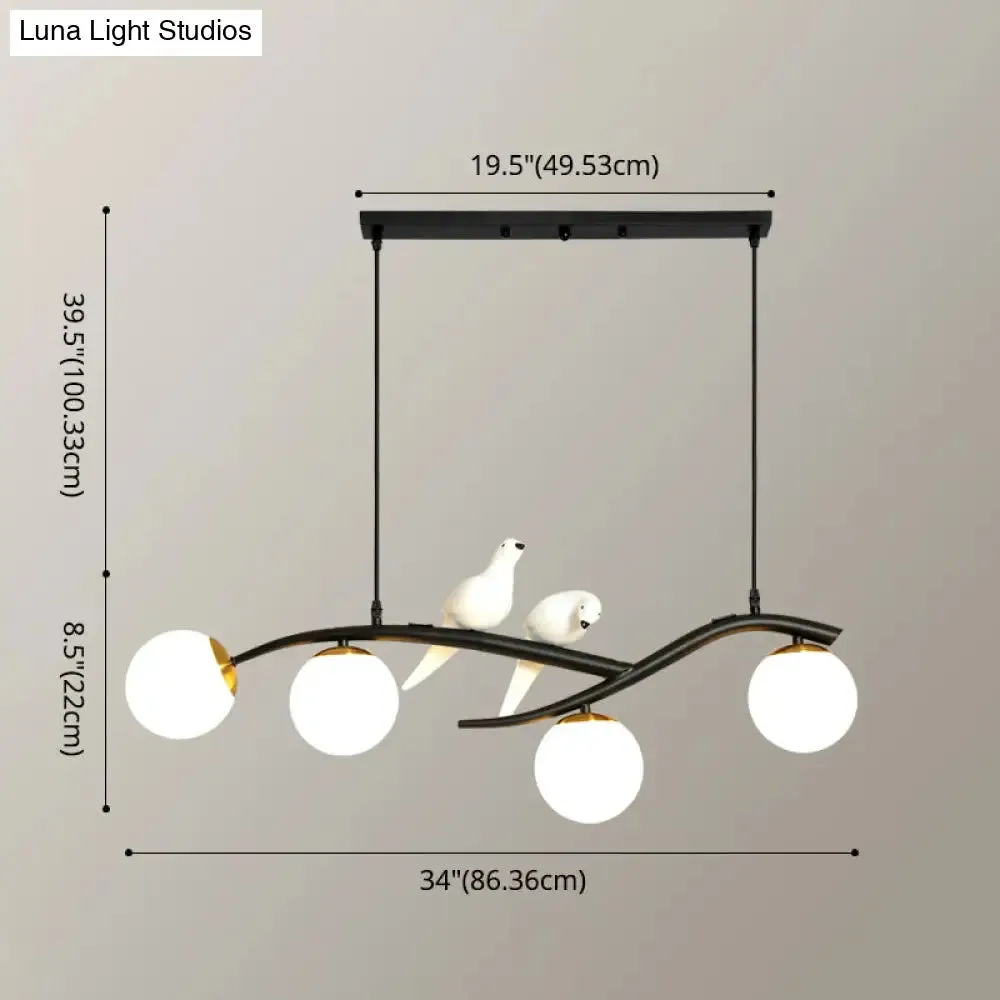 Linear Island Pendant Light with Modern Minimalist Design and Glass Shade for Dining Table - Stylish and Functional