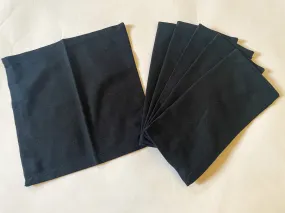 Lushomes Table Napkin, Black Cloth Cocktail Napkins Folding for Homes Restaurant, Bar, Cafe, Or Events, Match with table cloth for 4 seater dining table (Pack of 6, 9 inch x 9 inch)