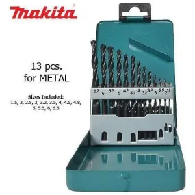 Makita D-54075 HSS-R Metal Drill Bit Set 13 pcs.