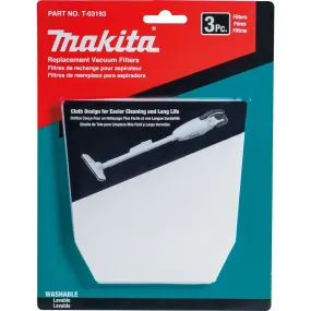 Makita T-03193 Cloth Vacuum Filter, 3/PK :CD: QUANTITY: 1