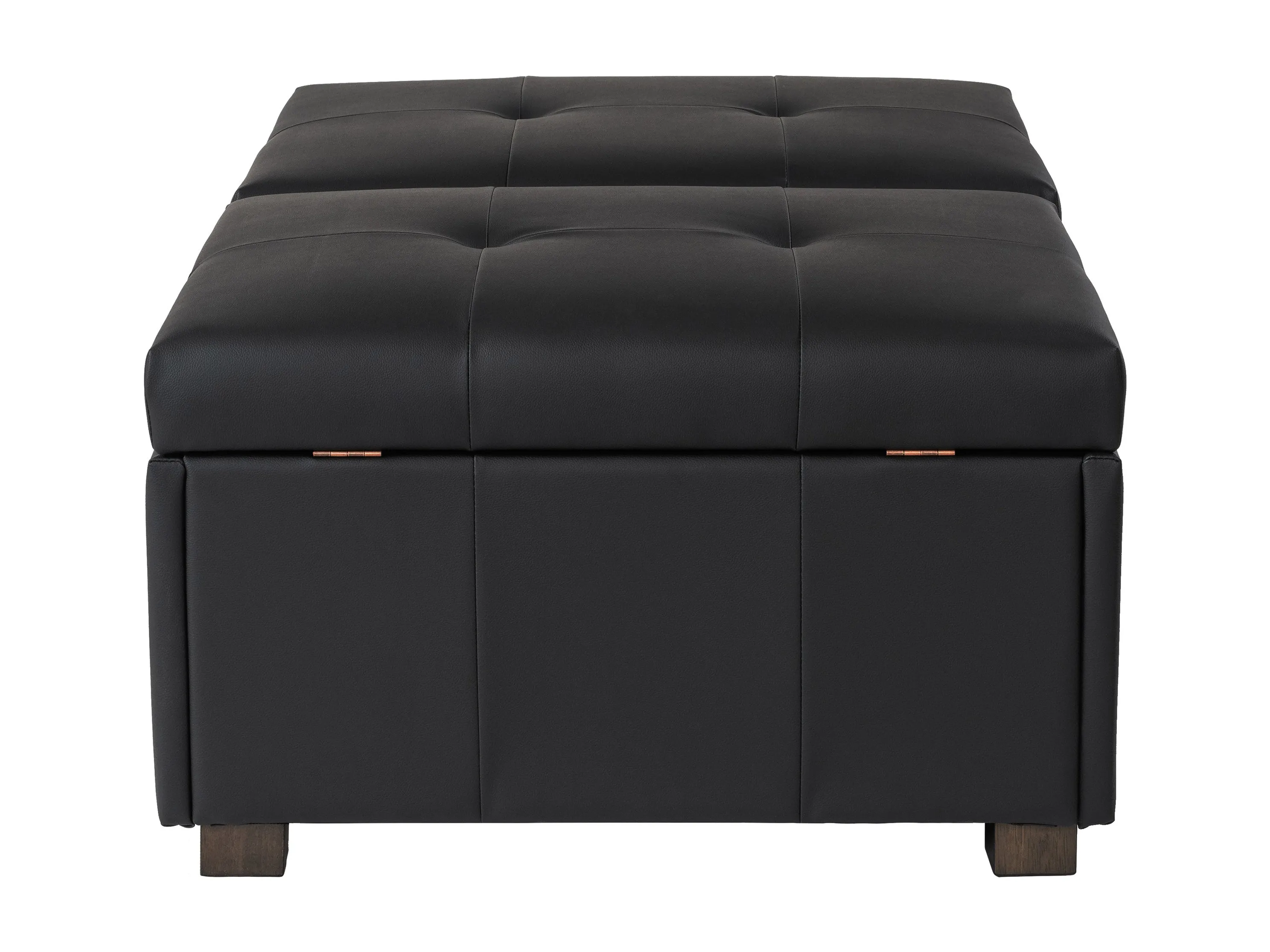 Matte Black Deluxe Storage Ottoman