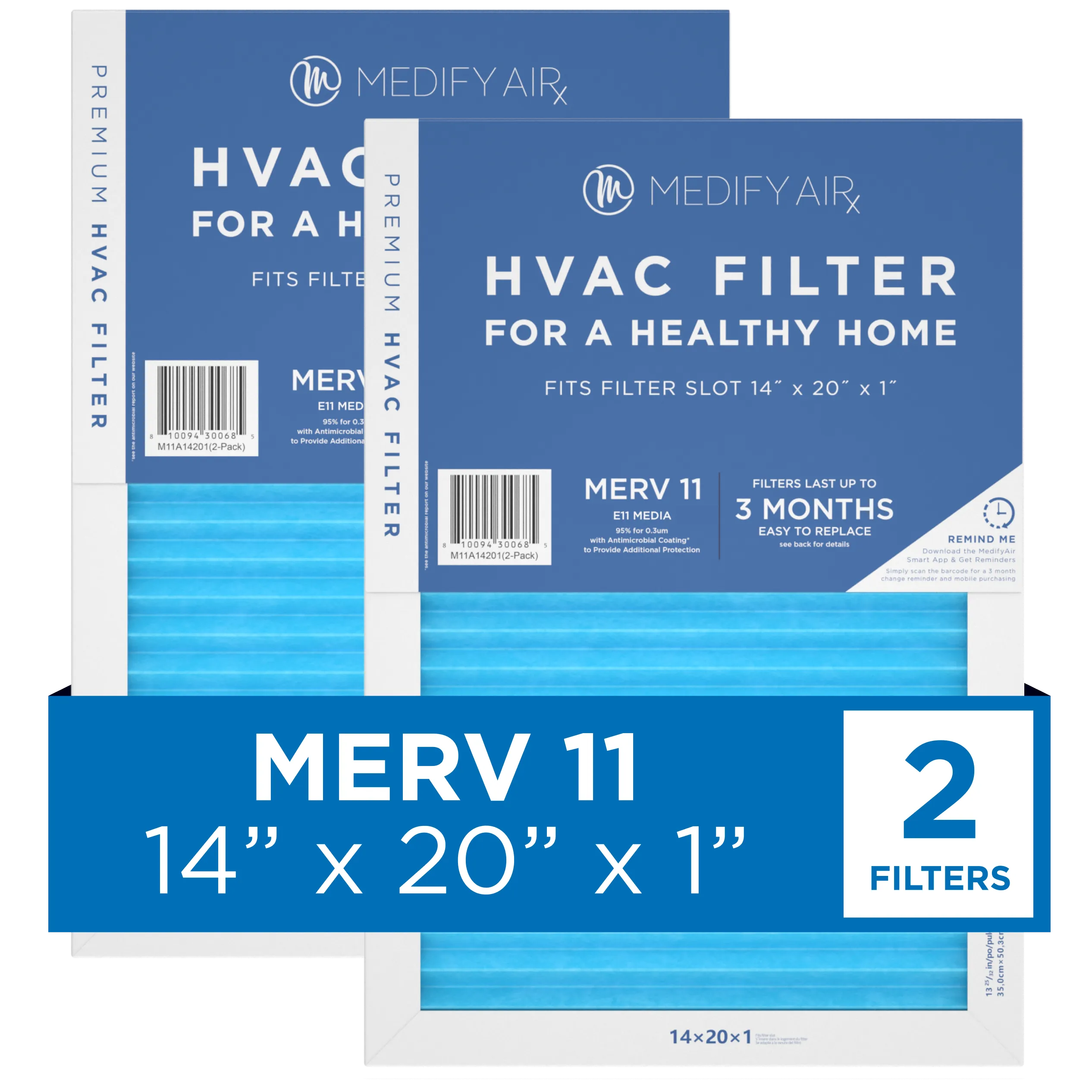 MERV 14" x 20" x 1" HVAC Filter