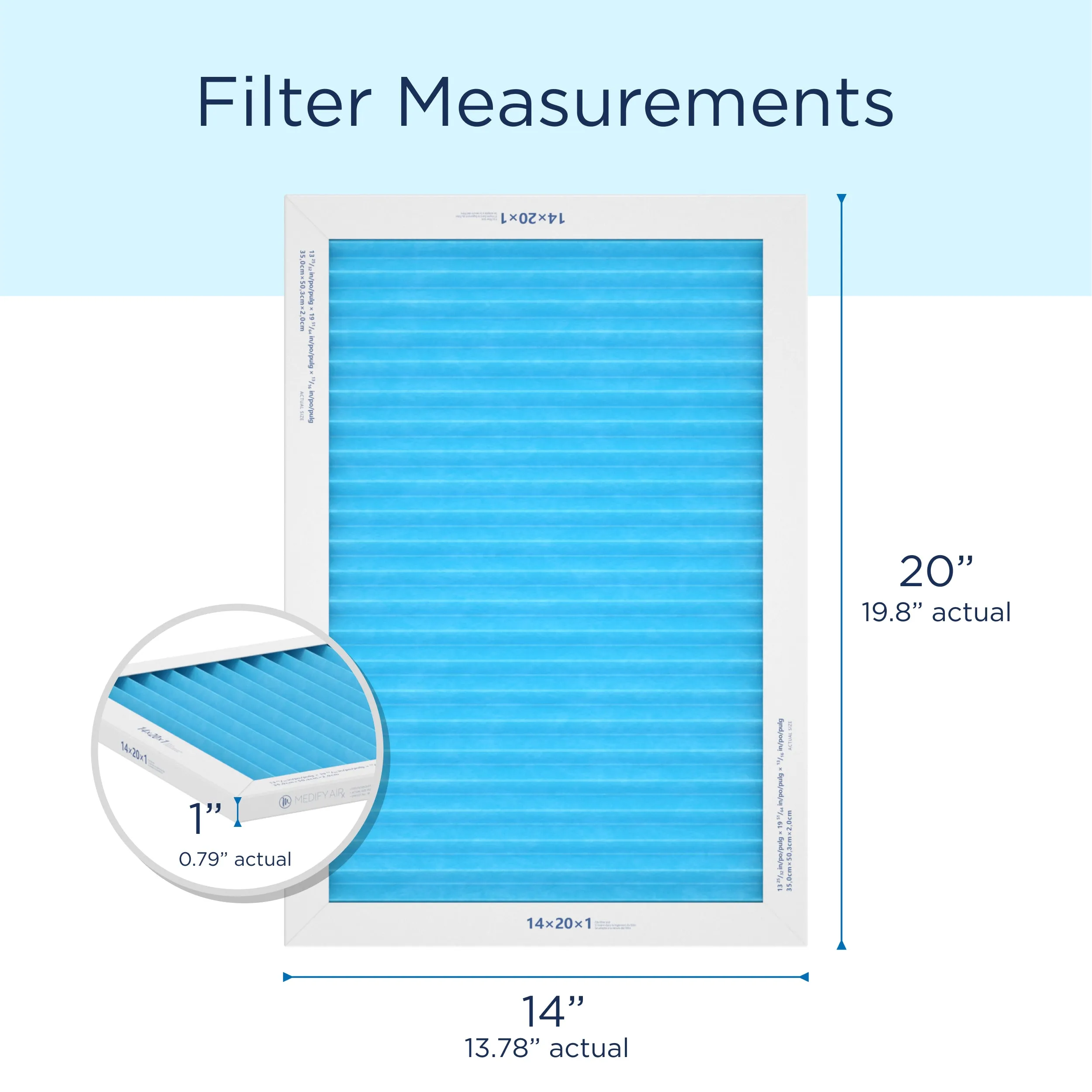 MERV 14" x 20" x 1" HVAC Filter