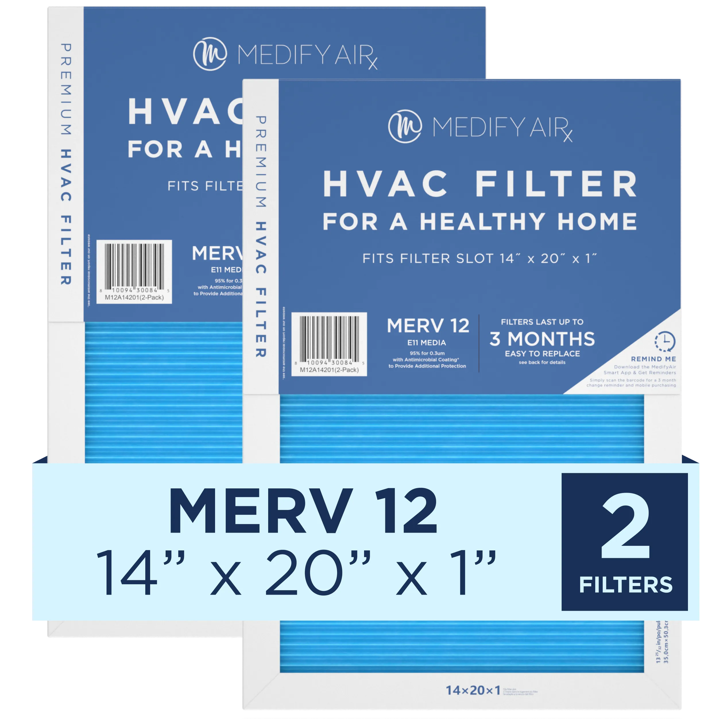 MERV 14" x 20" x 1" HVAC Filter