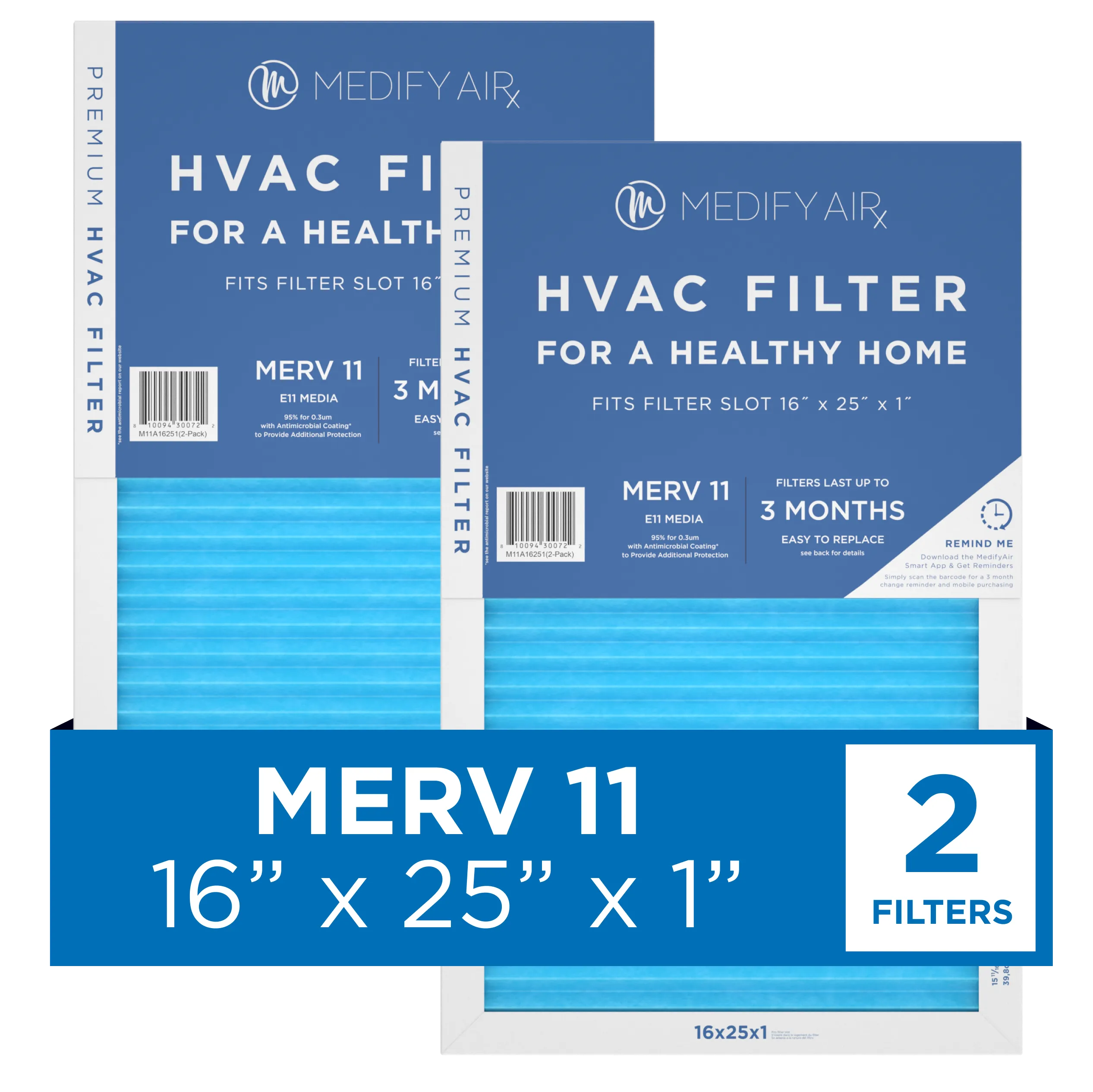 MERV 16" x 25" x 1" HVAC Filter