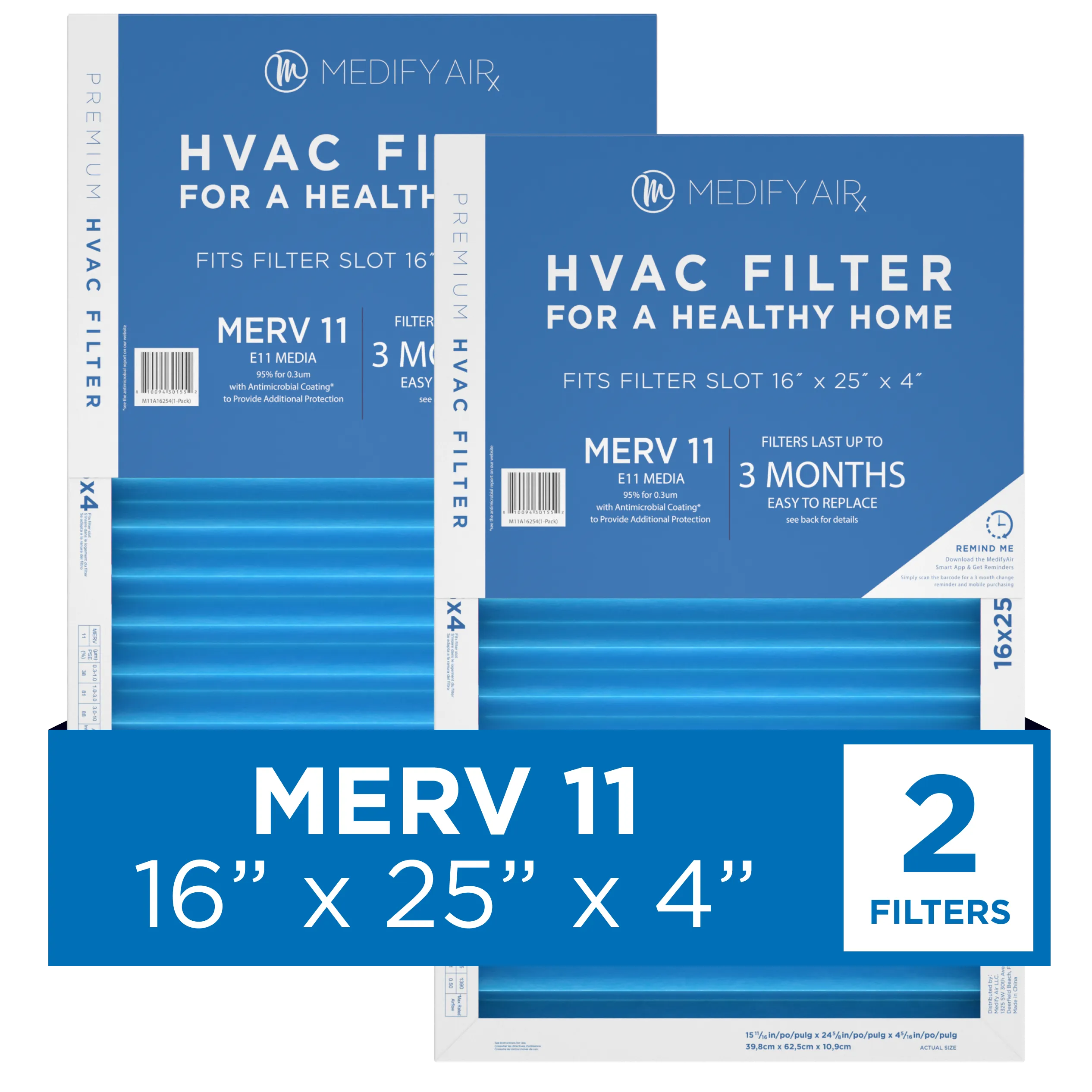 MERV 16" x 25" x 4" HVAC Filter