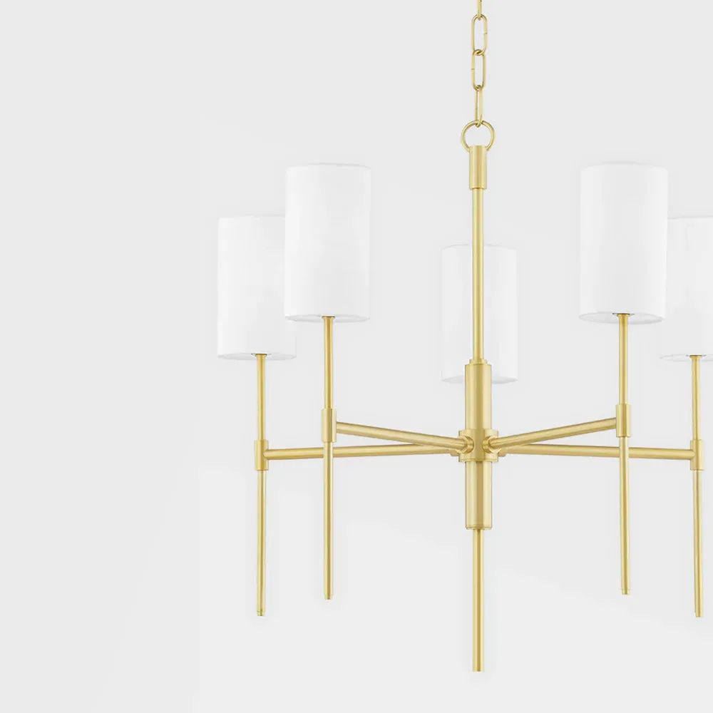 Mitzi Lighting Olivia 5 Light Brass Ceiling Light