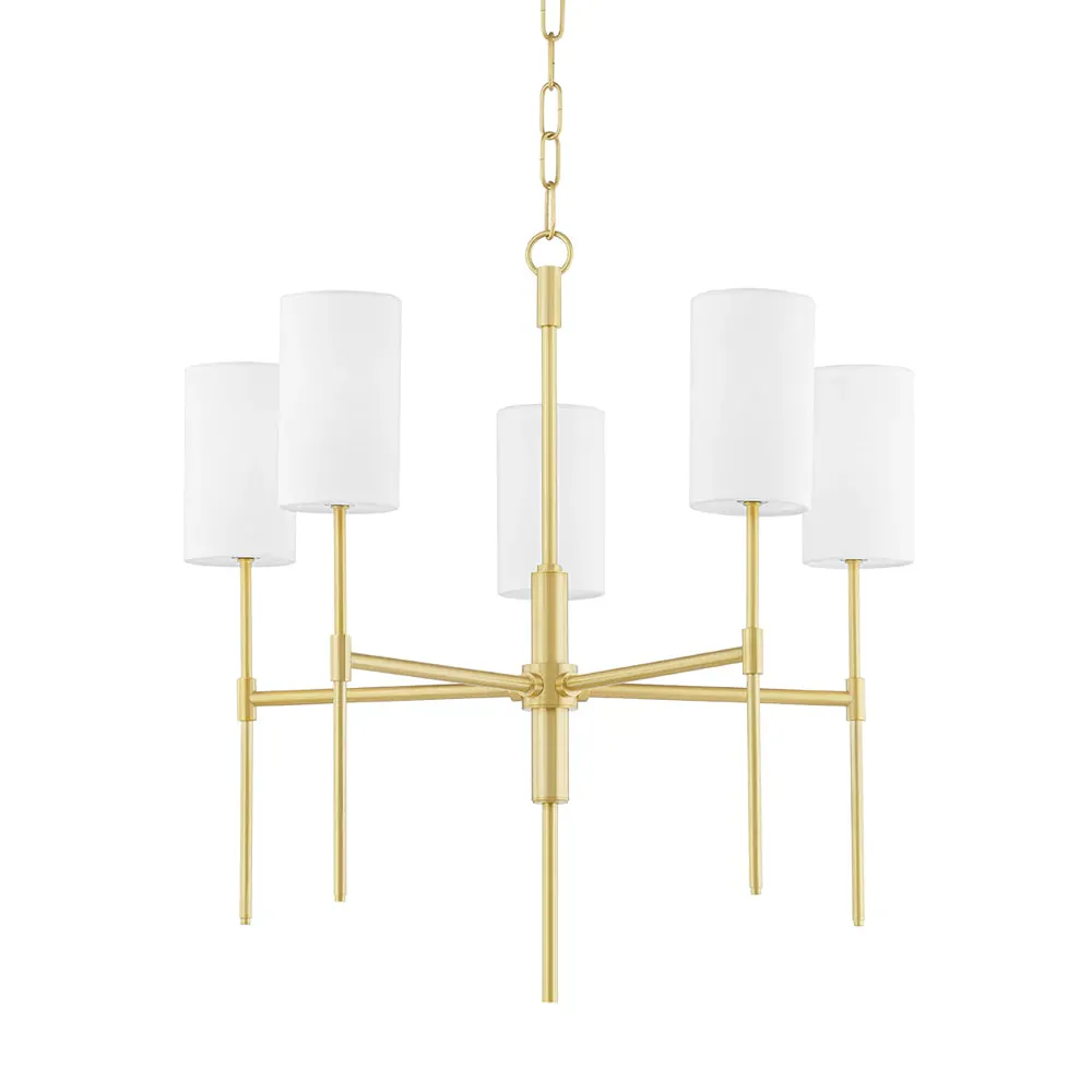 Mitzi Lighting Olivia 5 Light Brass Ceiling Light