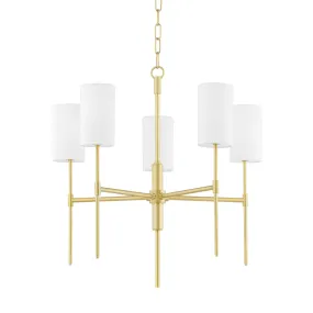 Mitzi Lighting Olivia 5 Light Brass Ceiling Light