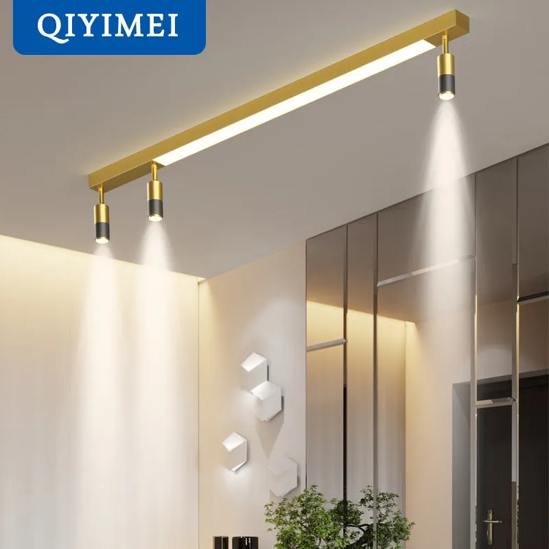 Modern Long LED Chandeliers Lamp, Suitable For Bedroom, Corridor And Dining Room,black ,Gold Frame, 80 100 120cm Can Be Selected